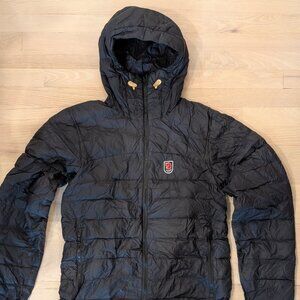 Fjällräven Men's Expedition Pack Goose Down Hoodie Jacket Size Small - Black